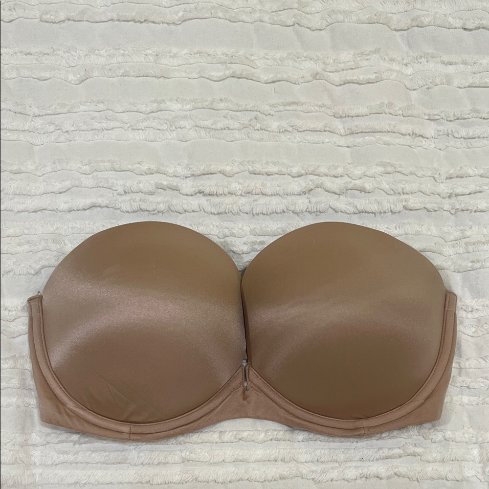 Victoria's Secret Push-up Strapless Tan Bra 32DD